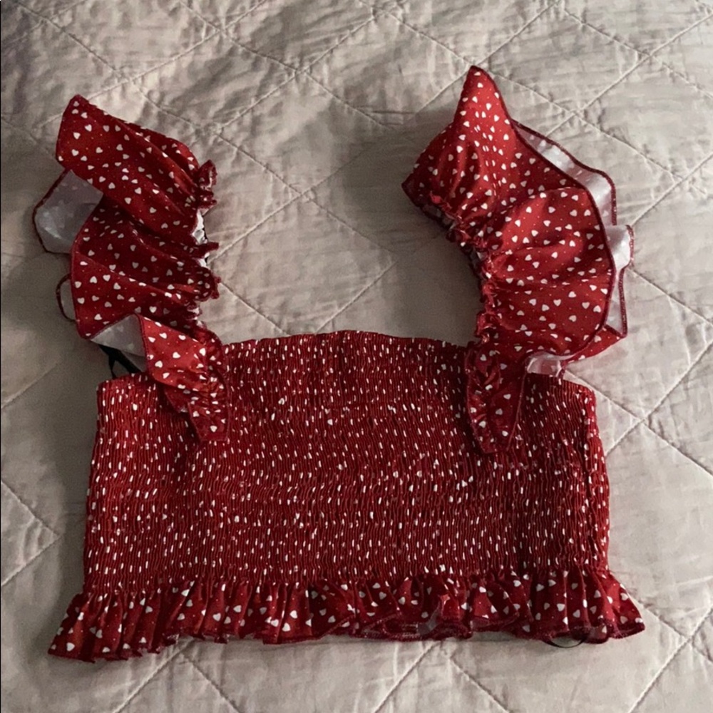 Ruffle Hearts crop top